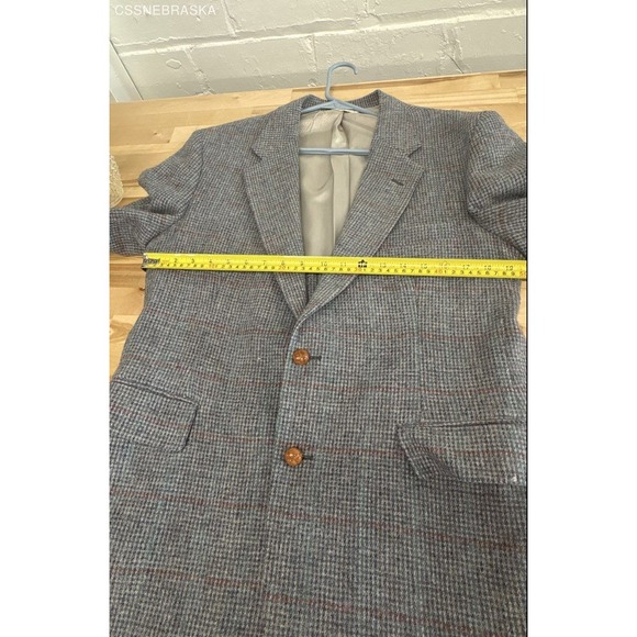 NEW ENGLAND COLL Gray Mens PURE WOOL 2 Button Vented coat -‎ Size 42R - Picture 12 of 12